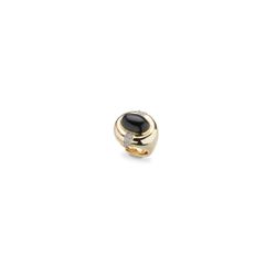 Anillo Bronce Dorado Sovrani J12289M13 Piedra Ojo De Gato Negra C. Circonitas