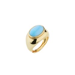Anillo Bronce Dorado Sovrani J8271M17 Circonita Turquesa