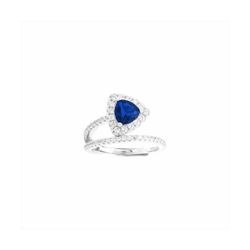 Anillo Bronce Mujer R26183SP Abierto C. Triángulo Azul C. Circonitas