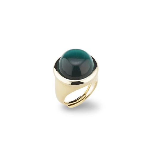 Anillo Bronce Sovrani J8252M17 Dorado Ojo De Gato Verde