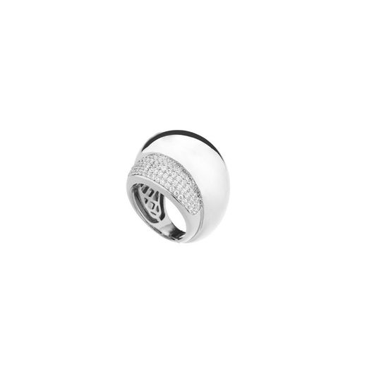 Sovrani Bronze Ring J9695M15 Silver Plated Zirconia Brass