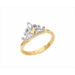Anillo Disney Oro Bicolor Plata 18kts 18K0002A Corona