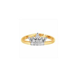 Disney Ring Zweifarbiges Gold 18kt Silber 18K0003A Kronendiamanten