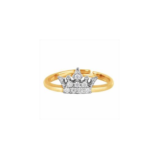 Disney Ring Zweifarbiges Gold 18kt Silber 18K0003A Kronendiamanten