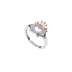 Anillo Disney Plata AG0065A Corazón Princesa Rosa