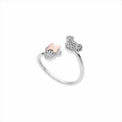 Anillo Disney Plata Bicolor Rosa AG0010A2 Mickey&Minnie Circonitas