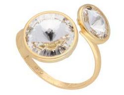 Anillo Liska Plata Dorada LSW3229AN-D Cristales