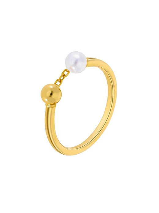 Anell Marea Dona D03206/AP Plata Daurada Perla