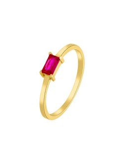 Anillo Marea Mujer Plata Circonita Fucia Oro 18kts D02006/AH Dorado