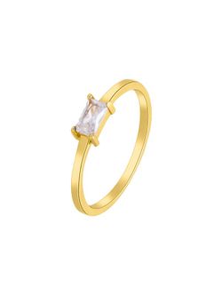 Anillo Marea Mujer Plata Circonita Oro 18kts D02006/AE Dorado