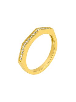 Anillo Marea Plata Dorada D04106/AB Cortes Triples Circonitas