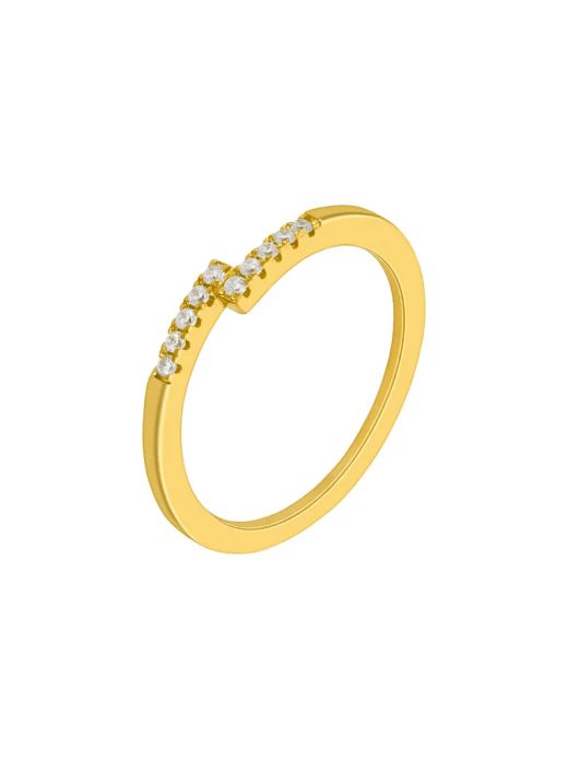 Marea Gold Silver Ring D04106/AD Cubic Zirconia