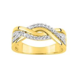 Anillo Metal Chapado En Oro Argyor MRM Mujer (CH)137717.1 Bandas Cruzadas C. Circonitas