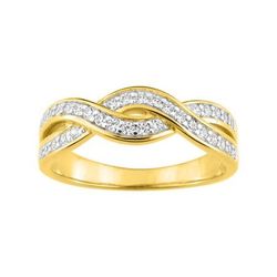 Anillo Metal Chapado En Oro Argyor MRM Mujer (CH)137880.1 Bandas entrelazadas C. Circonitas