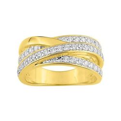 Anillo Metal Chapado En Oro Argyor MRM Mujer (CH)137881.1 Bandas entrelazadas C. Circonitas