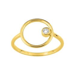 Anillo Metal Chapado En Oro Argyor MRM Mujer (CH)137922.1 Círculo Calado C. Circonita