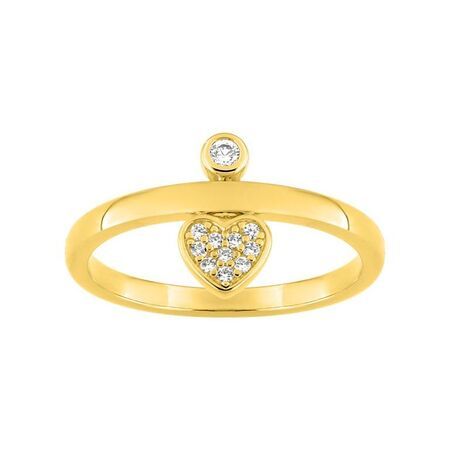 Anillo Metal Chapado En Oro Argyor MRM Mujer (CH)137977.1 Corazón C. Circonitas