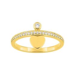 Anillo Metal Chapado En Oro Argyor MRM Mujer (CH)137978.1 Corazón C. Circonitas