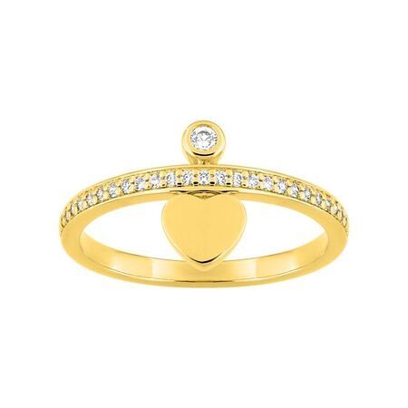 Anillo Metal Chapado En Oro Argyor MRM Mujer (CH)137978.1 Corazón C. Circonitas