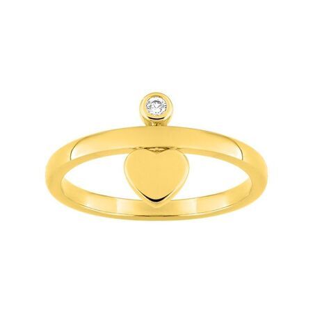Anillo Metal Chapado En Oro Argyor MRM Mujer (CH)137979.1 Corazón C. Circonitas