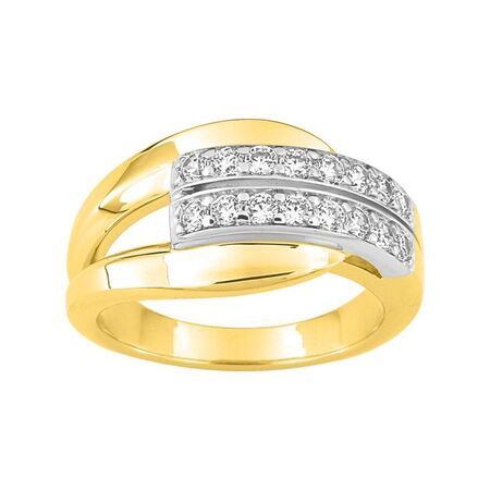 Anillo Metal Chapado En Oro Argyor MRM Mujer (CH)BSRC65Z Circonitas