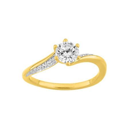 Anillo Metal Chapado En Oro Argyor MRM Mujer (CH)BSRH98Z Circonitas