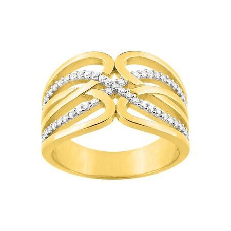 Anillo Metal Chapado En Oro Argyor MRM Mujer (CH)BSRL46Z Circonitas
