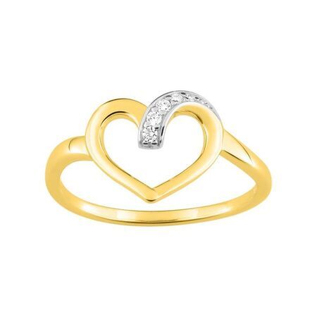 Anillo Metal Chapado En Oro Argyor MRM Mujer (CH)BSRM47Z Corazón C. Circonitas
