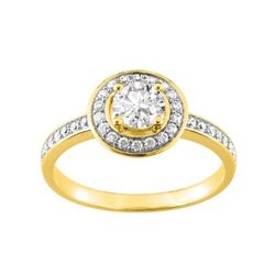 Anillo Metal Chapado En Oro Argyor MRM Mujer (CH)BSRV37Z Círculo C. Circonitas
