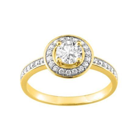 Anillo Metal Chapado En Oro Argyor MRM Mujer (CH)BSRV37Z Círculo C. Circonitas