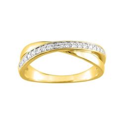 Anillo Metal Chapado En Oro Argyor MRM Mujer (CH)BSRV45Z Bandas Cruzadas C. Circonitas