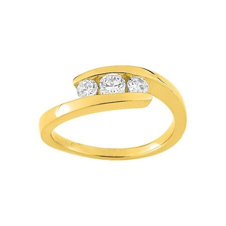 Anillo Metal Chapado En Oro Argyor MRM Mujer (CH)PSRC89Z Circonitas
