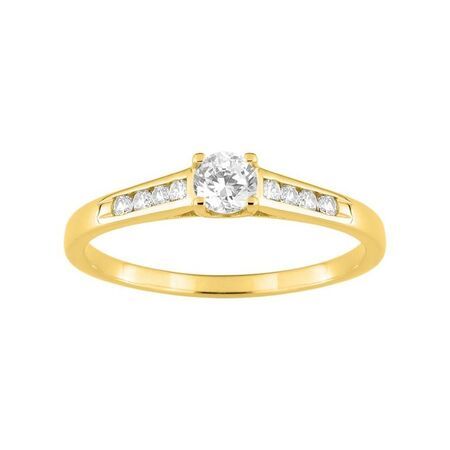 Anillo Metal Chapado En Oro Argyor MRM Mujer (CH)PSRF50Z Circonitas