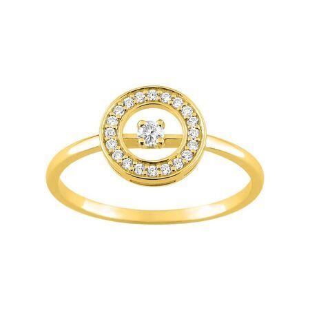 Anillo Metal Chapado En Oro Argyor MRM Mujer (CH)S10.05109 Círculo C. Circonitas