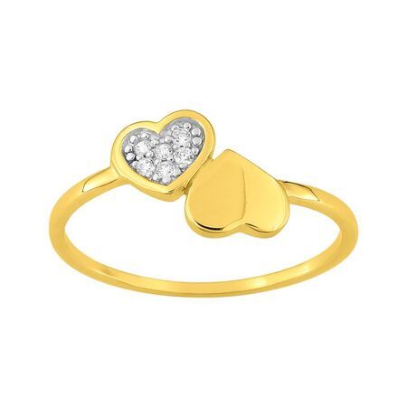 Anillo Metal Chapado Oro Argyor MRM (CH)137174.1 Corazón C. Circonitas