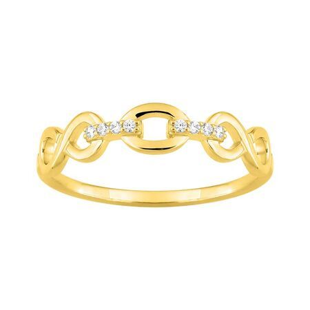 Anillo Metal Chapado Oro Argyor MRM (CH)137181.1 Circonitas