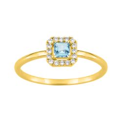 Anillo Metal Chapado Oro Argyor MRM (CH)137187.6 Circonitas Azul Cielo Bicolor Blancas