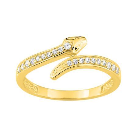 Anillo Metal Chapado Oro Argyor MRM (CH)137195.1 Serpiente C. Circonitas