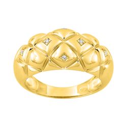 Anillo Metal Chapado Oro Argyor MRM (CH)137209.1 Trazado Líneas Circonitas