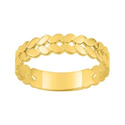 Anillo Metal Chapado Oro Argyor MRM (CH)137318 Doble Banda Olas Planas