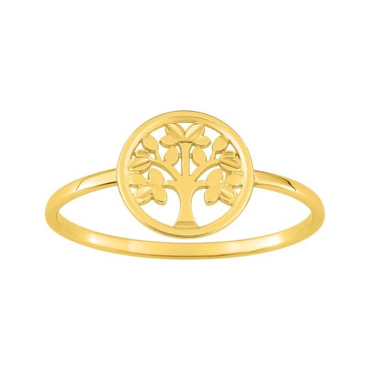 Anillo Metal Chapado Oro Argyor Mujer (CH)137328 Árbol De La Vida En Brillo
