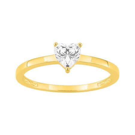 Anillo Metal Chapado Oro Argyor MRM (CH)137349.1 Corazón Circonita