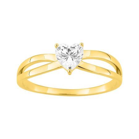 Anillo Metal Chapado Oro Argyor MRM (CH)137353.1 Corazón Circonita