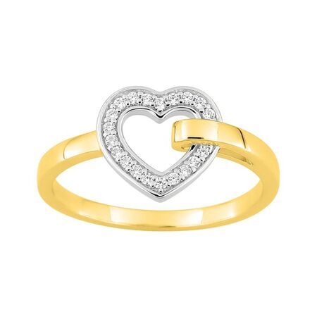 Anillo Metal Chapado Oro Argyor MRM (CH)137354.1 Corazón C. Circonitas