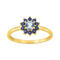 Anillo Metal Chapado Oro Argyor MRM (CH)137377.6 Circonitas Azules