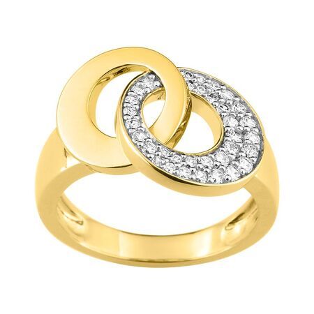 Anillo Metal Chapado Oro Argyor MRM (CH)BSRM19Z Circonitas