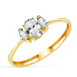 Anillo Oro 18kts 3 diamantes laboratorio 0,49ct VS2-E P30187-2OADI