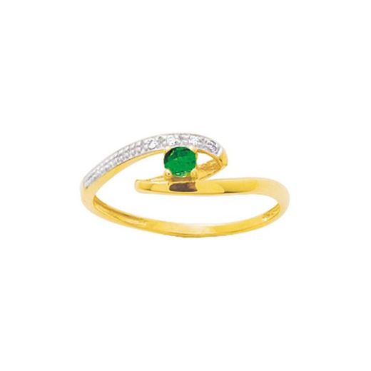 Anillo Oro 18kts Argyor MRM (18)1.014.E3 Piedra Esmeralda C. Circonitas