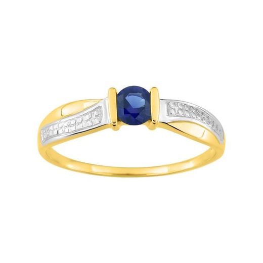 Anillo Oro Bicolor Blanco 18kts Argyor MRM (18)1.149.S3 Piedra Zafiro C. Circonitas