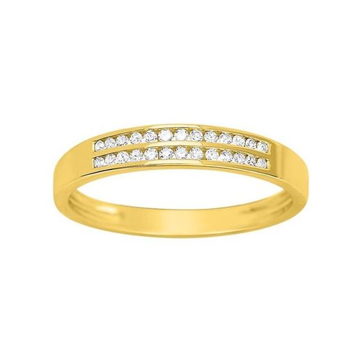 Anel de ouro 18k Argyor-MRM (18)1.1603.30 Semi-Aliança 26 diamantes 2 fileiras 0,12 ct